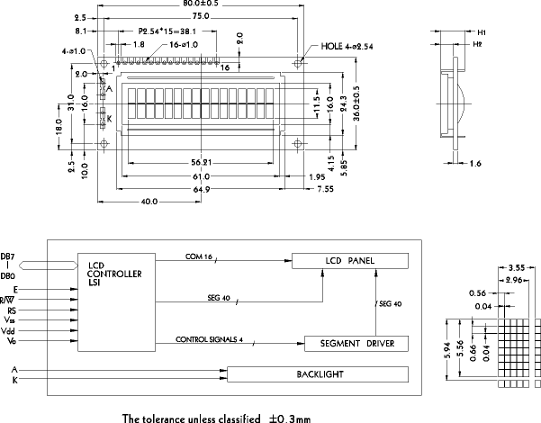 LCD- PC1602C