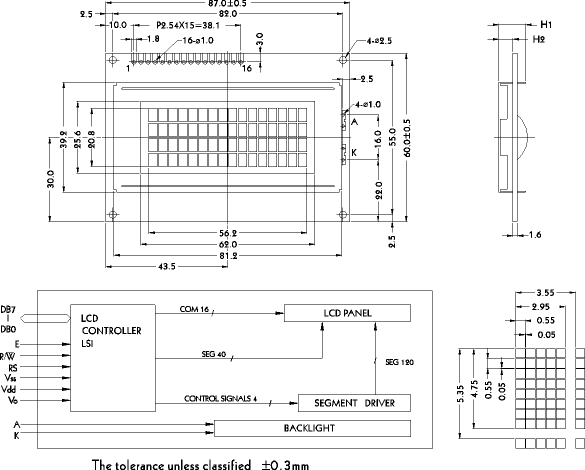 LCD- PC1604A