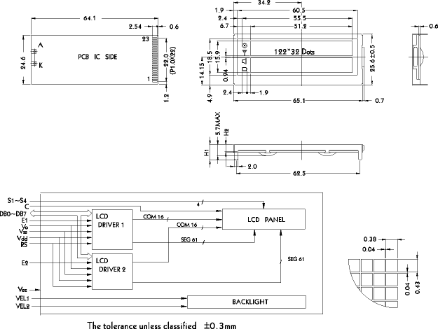 LCD- PG12032-D